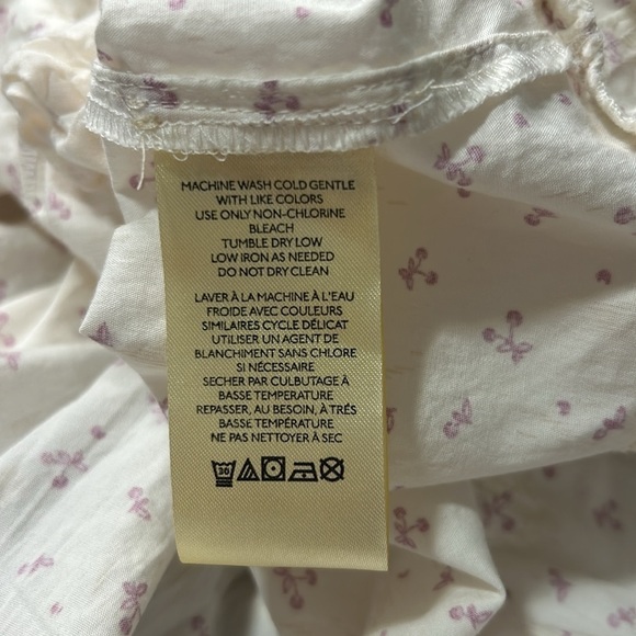 Free People Gabby Mini Dress White Floral A Line Pockets Sz M NEW - Picture 14 of 16